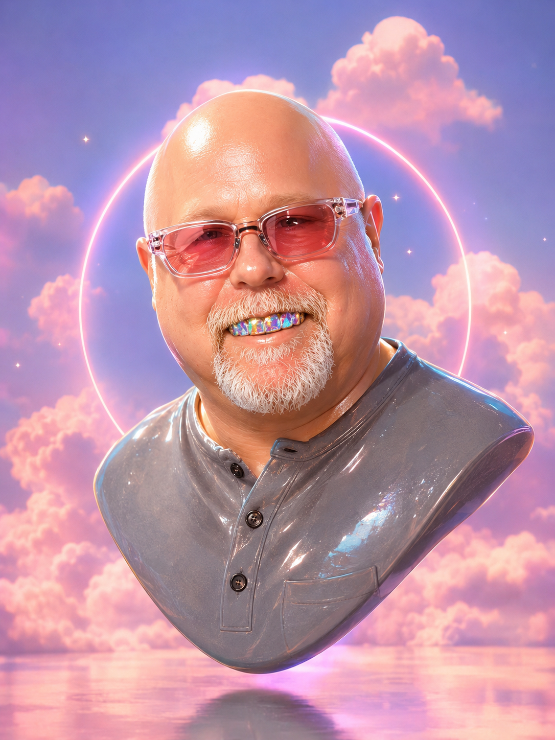 Sample output for Hyper‑Stylized 3D Headshot 3D Floating Caricature